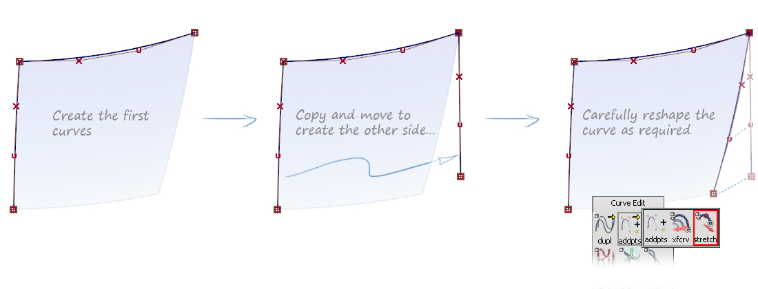 Copying curves to match the parameterisation