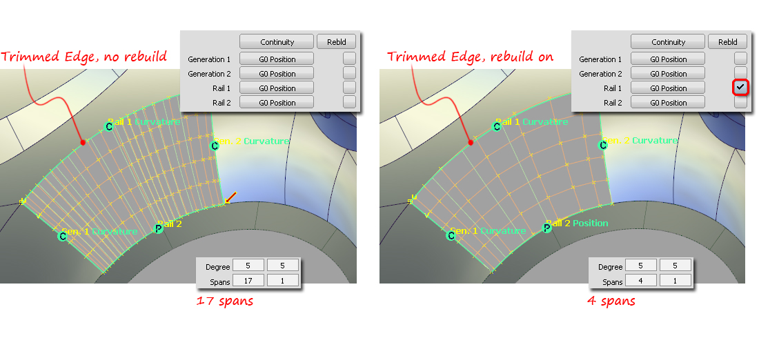 Use REBUILD in Rail and Square to improve trimmed edges