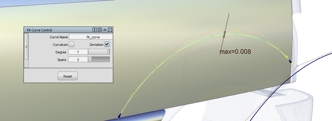 For Class A modelling, re-create trimmed edges to improve the parameterisation