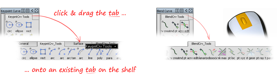 How to open out a whole toolbox onto a shelf