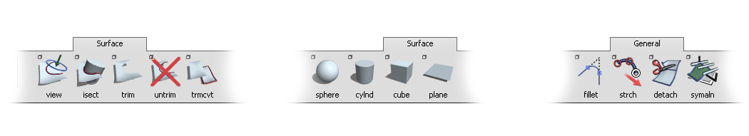 Bringing tools from sub-menus onto the shelf