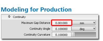 Typical tolerance for production modelling