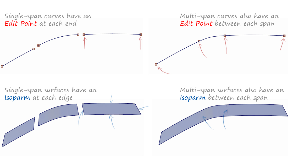 Edit points and isoparms